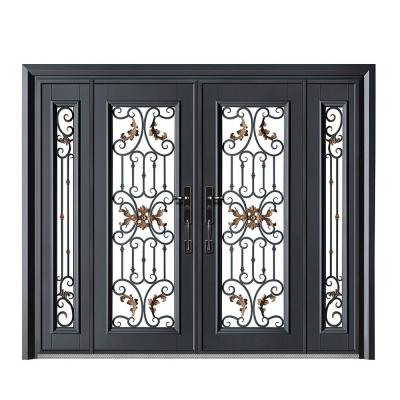 中国 Factory New Product Modern Steel Door Custom Logo High Quality Glass Steel Door 販売のため