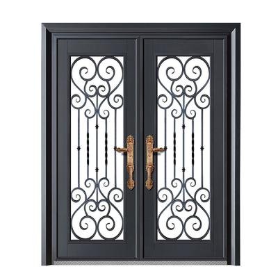 China Custom Cheap Glass Steel Door Wholesale Modern Steel Packing Door Manufacturer en venta