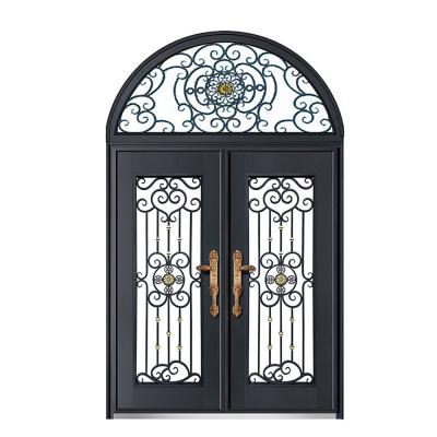 中国 China Factory Wholesale Modern Steel Door Pattern Design Custom Steel Safety Glass Door 販売のため