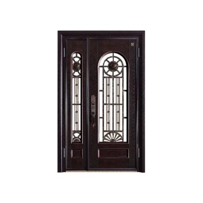 Cina Hot Sale Modern Design Security Steel Door Packaging Custom Luxury Glass Steel Door in vendita