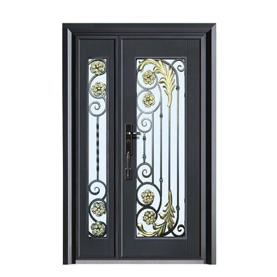 Κίνα Latest Hot Sale Modern Steel Glass Door 2050X900X90mm Home Glass Steel Door προς πώληση