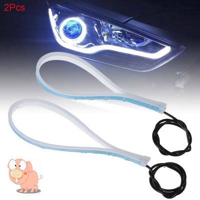 China 2pcs 60CM LED Flexible Car DRL Lamp Strip Light Flexible Soft Tube Daytime Running Light ACE for sale