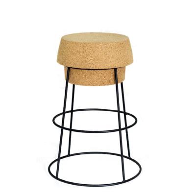 China Wooden Seater Distinctive Cork Counter Stool Retro Bar Furniture Anthracite for sale