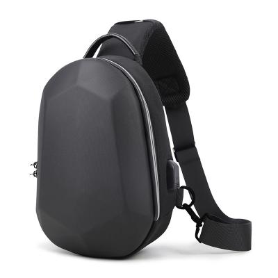 China High Quality Men's Casual EVA Chest Bag USB Cross - Body Waterproof One-shoulder Anti-theft Chest Bag for sale