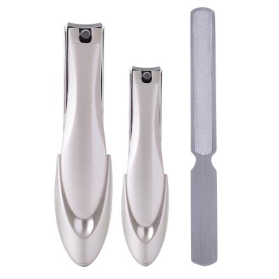 China Hot Sale Safety Stainless Steel Nail Clippers with Catcher for Toenail and Toenail Clipper Set for Men and Women for sale