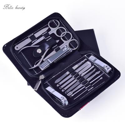 China Safety 15 Pieces Manicure Pedicure Set Nail Clipper Tools For Finger Toenail And Toenail Cutter Kits for sale