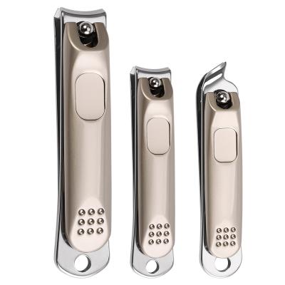 China 3PCS Safety Toenail Clippers Stainless Steel Toenail and Deluxe Black Toenail and Oblique Edge Nail Cutter Trimmer Set with Metal Case for sale