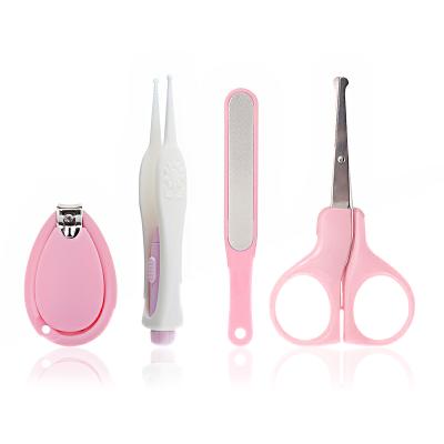 China Durable 4 Pcs Professional Plastic Baby Care Kit Nail Clipper Baby Manicure Set In Plastic Holder for sale