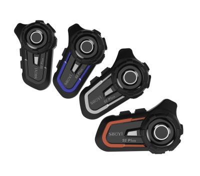 China Outdoor Intercom Motorcycle Music Sharing 1 Main Type-C Connection Group Intercom 1000M Auto Earpiece Waterproof 6 Riders FM Radio Big Battery for sale