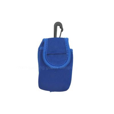 China Waterproof Neoprene Neoprene Phone Running Waist Bag With Blue Belt Phone Pouch for sale