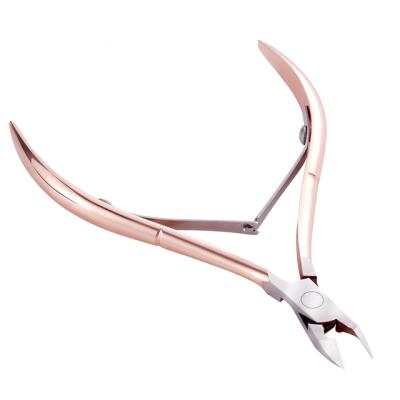 China Rose Best Selling Professional Nail Cuticle Pliers Hard Gold Pakistan for sale