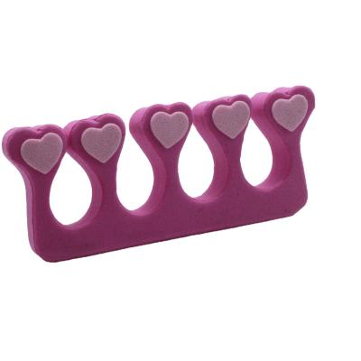 China Toe Pink Color Heart Shape Toe Separator Bunion Corrector for sale