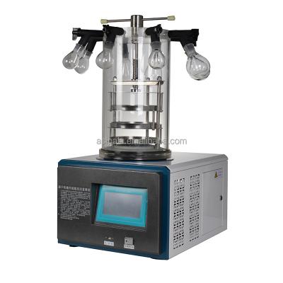 China Medicine Curing Mini Portable Compact Lab Pro Gland Schering Bottle Biolab Desktop Multi Variety Lyophilization Machine Scientific Freeze Dryer for sale