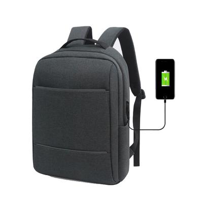 China With USB Wholesale Fashion Man Business Travel School Bag Simple Waterproof Nylon Laptop Backpack With USB for sale