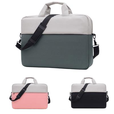 China Color Matching Lightweight Oxford Smooth Design Briefcase Daily 17.3 Inch Computer Laptop Sleeve Bag For Women And Men for sale