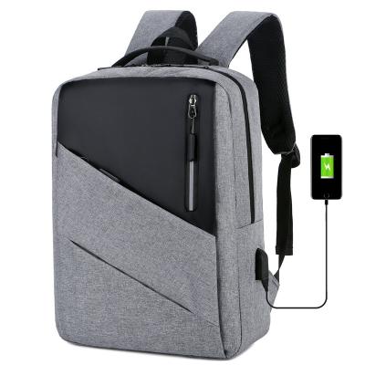 China With USB 15.6 Inch Water Repellent High School College Student Travel Business Bag Men's USB Charging Laptop Backpack Packet for sale