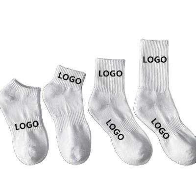 China Free Sample Wholesale Athletic Sports Skate Crew Sports Logo Sport Socks Custom Made Men's Casual Socks for sale