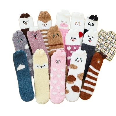 China Factory Price QUICK DRY Winter Thick Socks Stretch Cartoon Breathable Soft Pattern Fluffy Thick Socks for sale