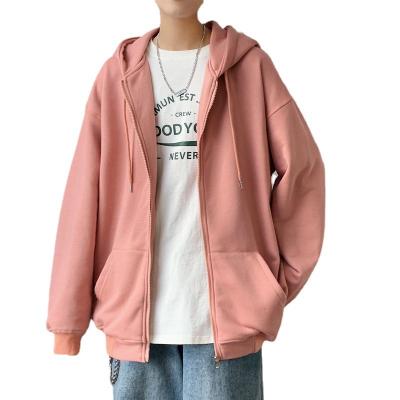 China Anti-pilling 2022 plain white drop plain color design oversized zippers empty custom made oversized unisex shoulder up Hoodies for sale