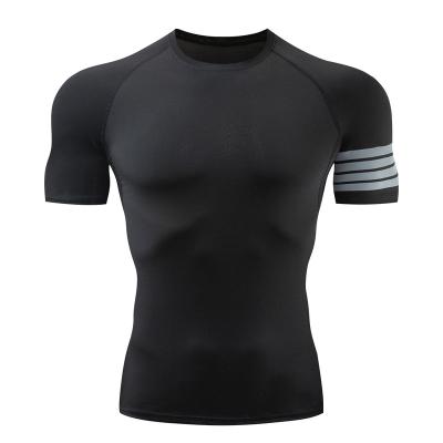 China Breathable Quick Dry Short Sleeve T-shirt Gym Use Men's Sportswear Trainer Running Breathable T-shirt for sale