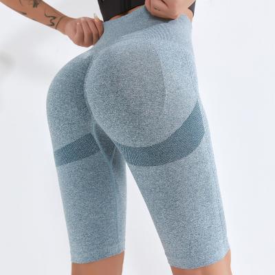 China Custom Logo Women's Breathable Seamless Gym Shorts Tights Butt Crac! crack! yoga pants wholesale yoga leggings for sale