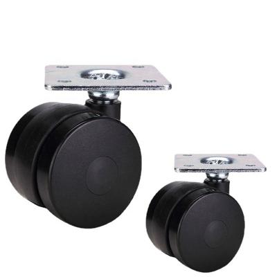 China Modern Hot Sale 2.5 Inch 60mm Swivel Nylon Furniture Casters Black Office Container Wheel Caster for sale