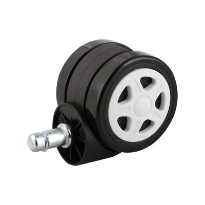 China Lightweight Plastic Casters For Furniture Quiet Plug-in Universal Double Row Double Wheel for sale