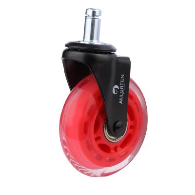 China Wholesale Price Durable 75mm Lightweight Red Transparent Casters Portable Furniture Casters Replacement for sale