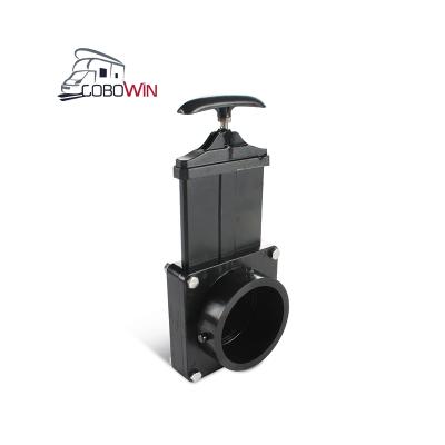 China General Caravan Exterior Accessories 3 Inch PVC Knife Gate Valve RV Water Gate Valve for sale