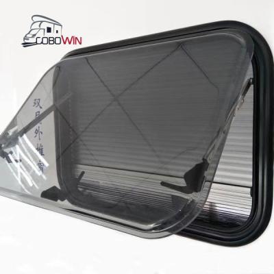 China Motorhome / Caravan / Trailer / RVs 800*500 mm Double Pane Acrylic Glazed Side Window for sale