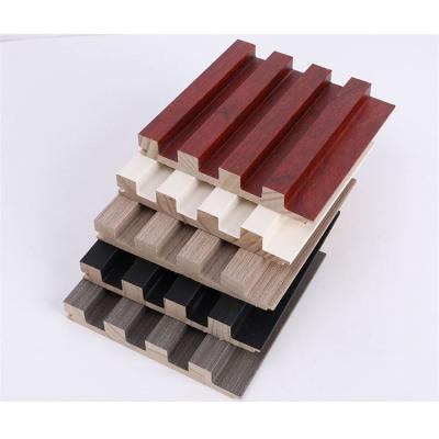 China Contemporary Grill Panel 3D Solid Wood Wood Paneling Fluted Wall Panels for sale