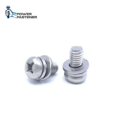 China DIN7985 Stainless Steel M3 M4 M5 M6 M8 M10 Pan Screw Galvanized Cross Recessed Pan Screws Phillips Machine Screws for sale