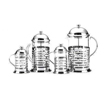 China Factory Style 350/800/1000ml French Press Modern Wholesale Classic Pot Camping Coffee for sale