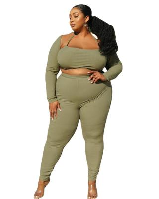 China 2022 Spring Sustainable Apparel Women's Casual Tracksuit Sport Sweatshirt Plus Size Long Sleeve Cropped Top Women's 3 Piece Set Workout Pants for sale