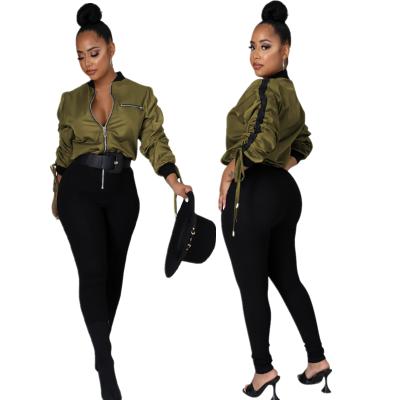 China Fashion Women Breathable Overalls Contrast Zipper Colors Patchwork Long Sleeves Club Stretchy Rompers Autumn Real Picture Jacket Style for sale