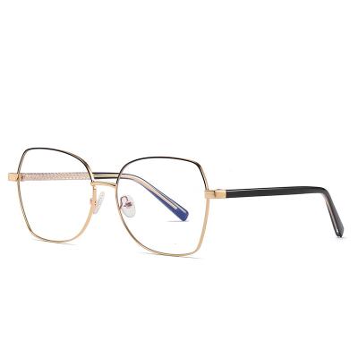 China Irregular Metal Unisex Blue Light Blocking Glasses Wholesale Eye Glasses Sight Optical Eyewear for sale