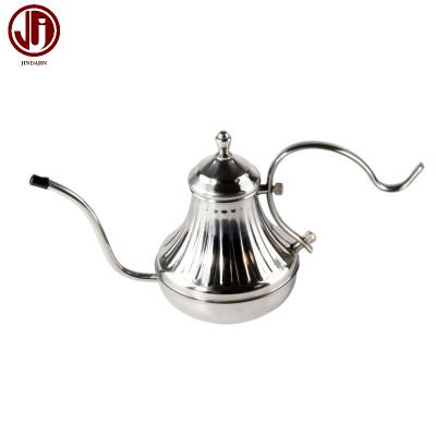 China Stainless Steel 420ml Style Drip Coffee Maker European Tea Kettle Durable Gooseneck Long Spout Coffee Pot For Bartender for sale