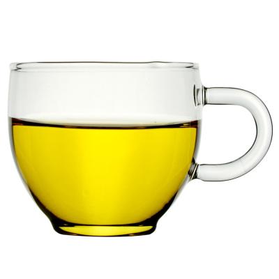 China 150ml 250ml 350ml High Borosilicate Glass Mug Tea Cup Stocked Good Quality Coffee Mug With Handle for sale