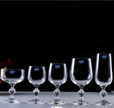 China New Classic/Postmodern Wine Glass Champagne Stem Wine Glass Glasses Crystal Glass Goblet Clear Lead Free for sale