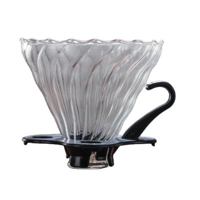 China Best High Quality Occasional Selling High Quality Glass Filter Mug V60 Coffee Filter Mug for sale