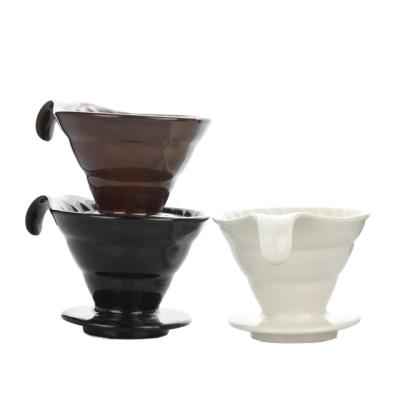 China Viable Factory Direct Sale V60 Style Coffee Drip Filter Cup Coffee Filter Pour Over Dripper for sale