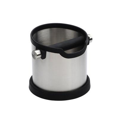 China Amazon Hot Selling Stainless Steel and Silicone Coffee Kick Box Coffee Bucket Stocked Round Stainless Steel Kick Box for sale