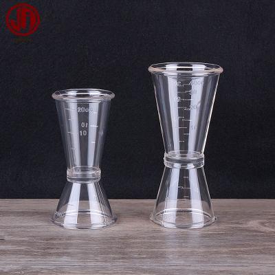 China Sustainable 10/20cc Measuring Plastic Jigger 20/40cc Wine Jigger Bar Jigger for sale