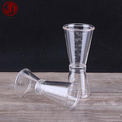 China Viable Wholesale Double Head 10-20cc Size Small Cocktail Bar Plastic Measuring Cups for sale