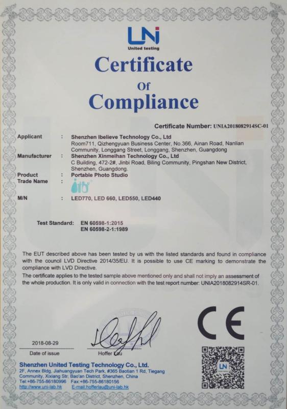 CE - Shenzhen Ibelieve Technology Co., Ltd.