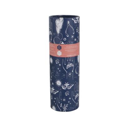 China Recyclable Customized Creative Round Kraft Paper Tube With Art Design for sale