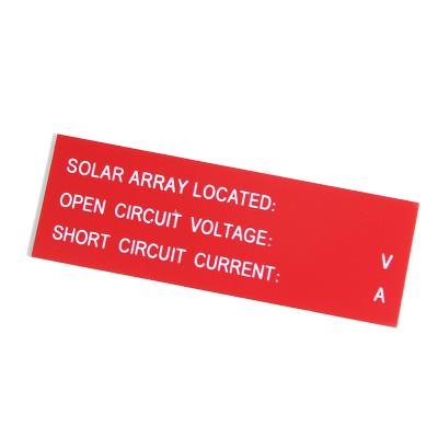 China Custom solar plastic engraved label traffolyte label batches ABS lamicoids waterproof manufacturing for sale