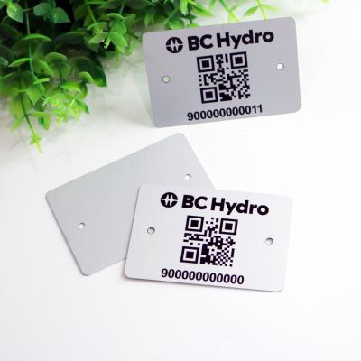 China Metal Factory Price Custom Design UV Resistant Metal Engraving Self Adhesive Barcode Nameplate Metal Tag for sale