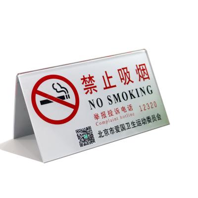 China Factory Price OEM Durable Acrylic Display Custom Acrylic Sign Plate Logo Printed No Smoking Transparent for sale