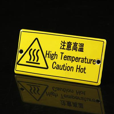 China Europe Manufacture Custom Design Hazard Enamel Safety Warning Sign for sale